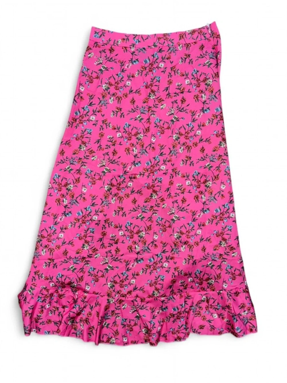 SHEIN Floral Pink High Low Skirt - Picture 2 of 2